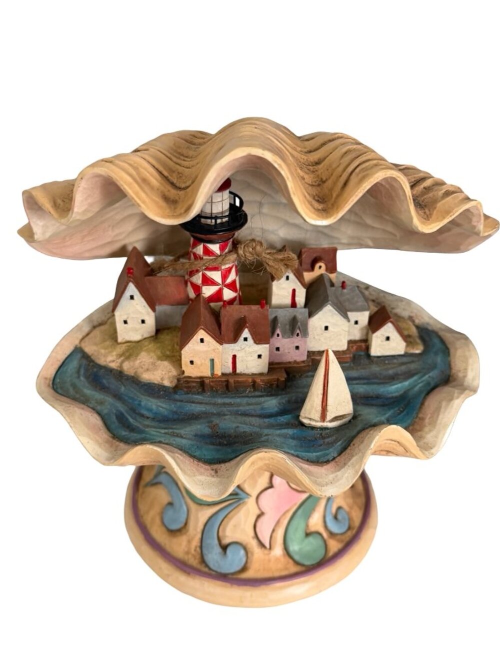 Jim Shore Heartwood Creek Seaside Village 4022559 Clamshell Coastal Diorama